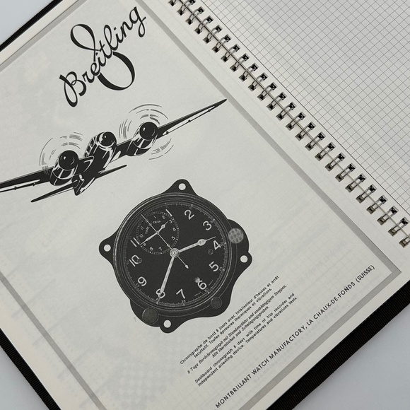 Breitling Embroidered Folio Cover, Spiral Pad &  Breitling Pencils - Picture 15 of 16